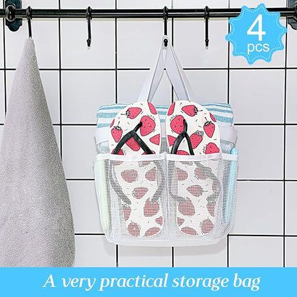 Hillban 4 Pcs Mesh Shower Caddy Portable Shower Caddy - Image 4