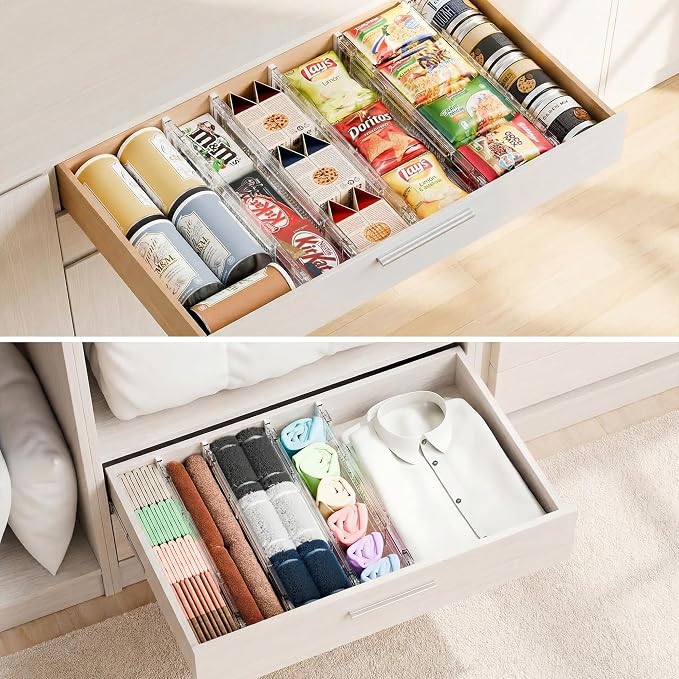 Clear Drawer Dividers Organizers, Adjustable Expandable Drawer Divider Organizer - Image 2