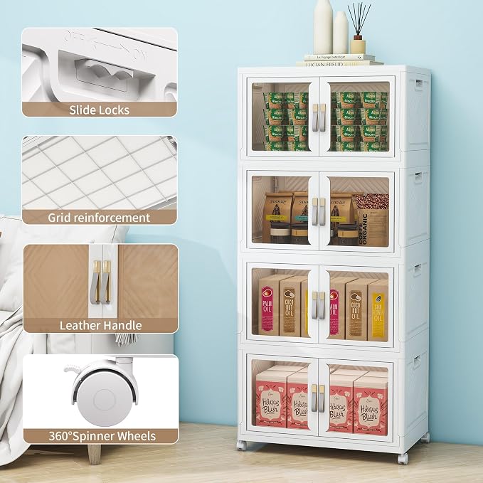 Large Clear Stackable Storage Bins - Image 3