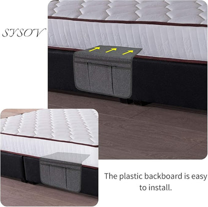 Bedside Caddy Bedside Storage Organizer Magazine Phone Tablet iPad Remote Holder - Image 4