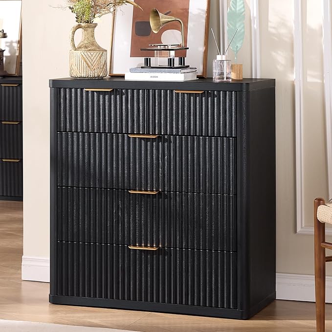 LEYAOYAO Fluted 5 Drawers Dresser by LEYAOYAO-Findtheshiningpointofyourideallife%EF%BC%81