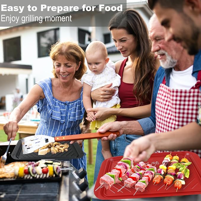 Large Grilling Prep and Serve Trays, BBQ Platter - Image 2