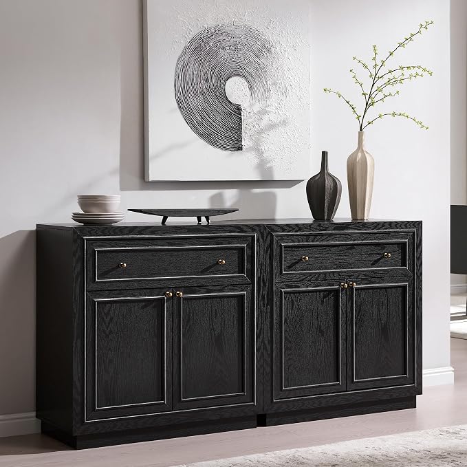 ACCOHOHO Modern Farmhouse Buffet Cabinet, Modular Storage Cabinet by ACCOHOHO