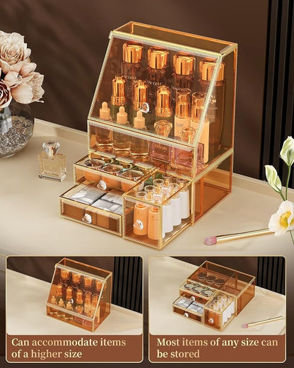 Makeup Organizer Countertop, Amber Makeup Organizer - Image 5