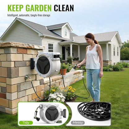 100 FT Retractable Garden Hose Reel - Image 2