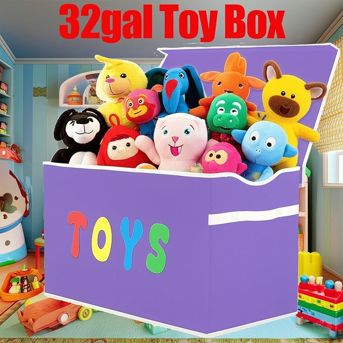 YOLOXO Toy Box Chest, Collapsible Sturdy Storage Bins - Image 3