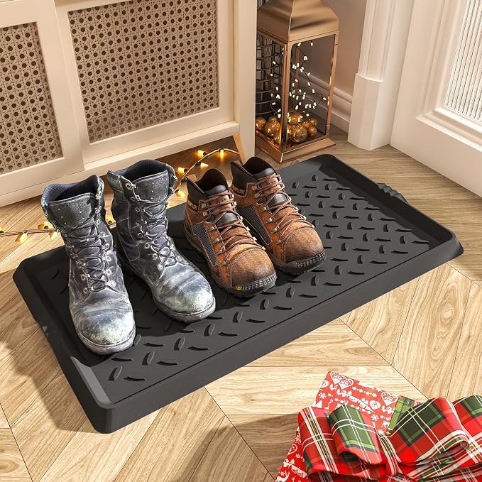 SUPENUIN 2PC Boot-Tray Heavy Duty Rubber Mat by Tchdio