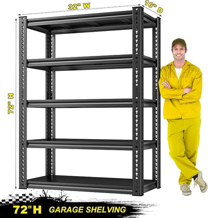 REIBII Garage Shelving Load 2000 LBS, Adjustable 5-Tier Storage Shelves - Image 3