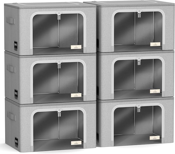 Sorbus Storage Bins with Metal Frame - Image 7