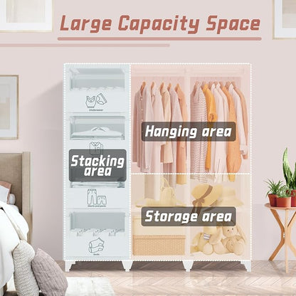 Portable Closet, Easy Assembly, Large Capacity Wardrobe Closet | Sturdy and - Image 6