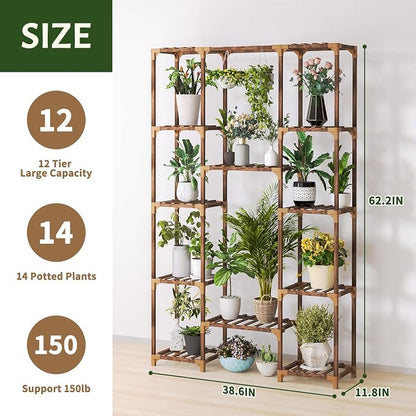 Uneedem Plant Stand Indoor Outdoor, Tall Plant Shelf - Image 4