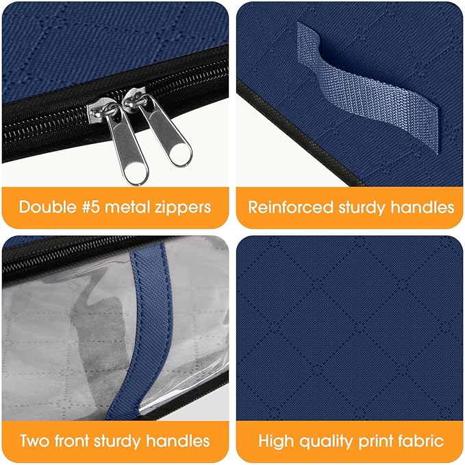 StorageRight Under Bed Storage Bags 8 Pack, 40L Large Clothes & Comforter - Image 3