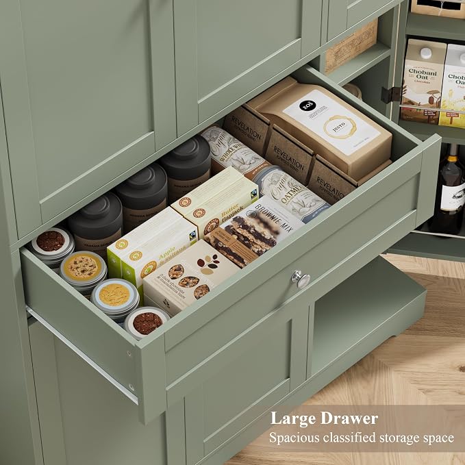 HOSTACK 68" Tall Kitchen Pantry Storage Cabinet - Image 7
