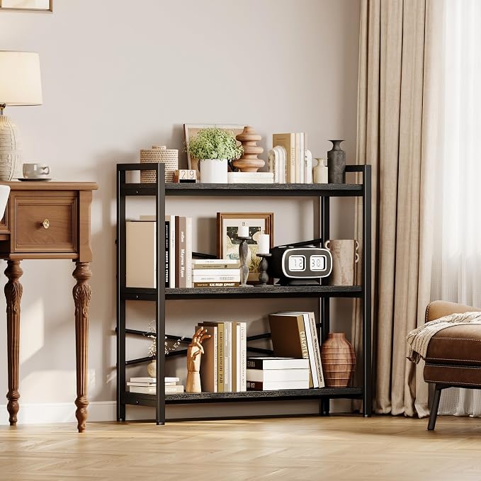 Book Shelf, 3 Tier Bookshelf 31.49" Width, Book Shelf Storage and Organization - Image 6