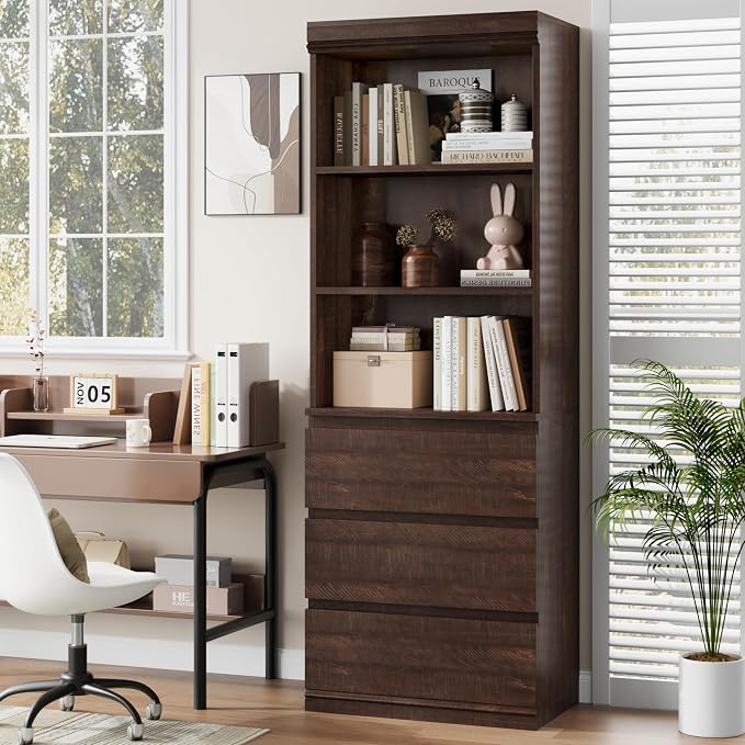 GarveeHome 70" Tall Bookcase - Image 7