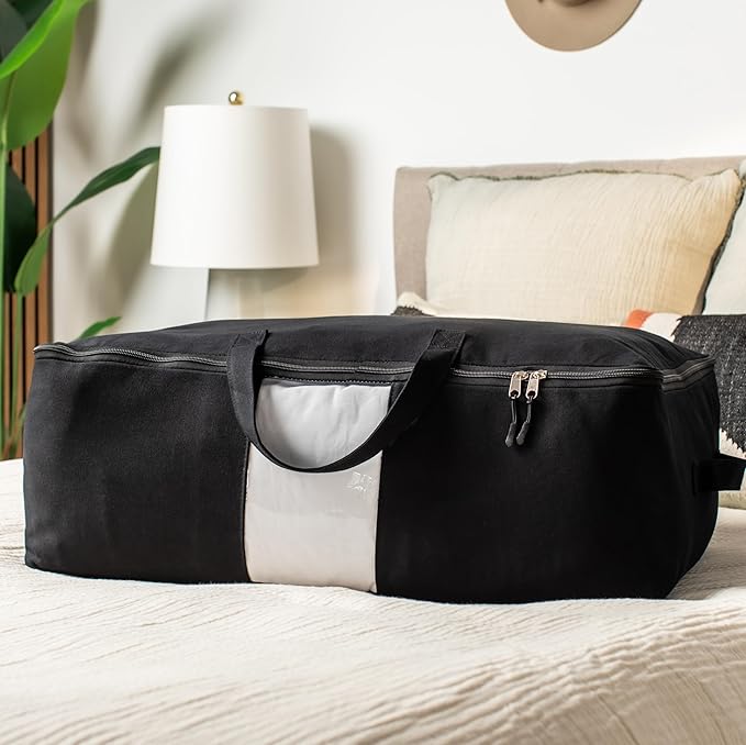 Soft Canvas Storage Bags with Zipper. Thick Breathable - Image 2