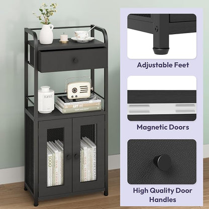SWTYMIKI 14.57"x32.28" Bathroom Storage Cabinet – Freestanding Toilet Paper - Image 8
