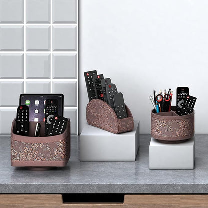 Remote Control Holder, Thipoten Faux Leather Caddy/storage/Tray - Image 3