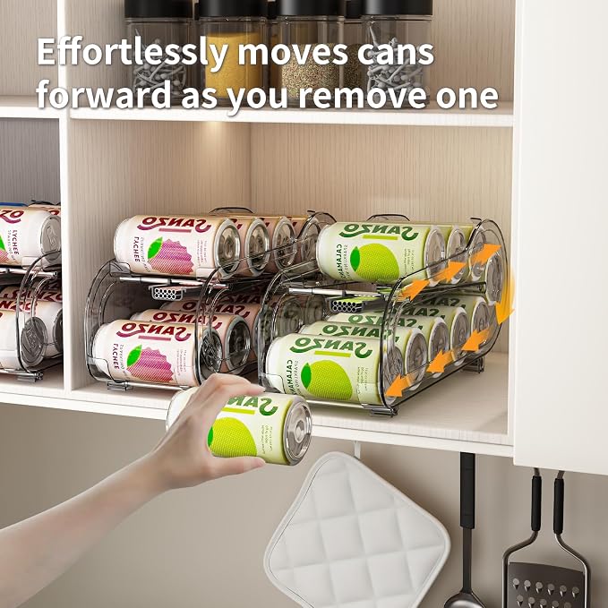 Drink Organizer for Fridge, Soda Can Organizer Dispenser for Refrigerator - Image 3