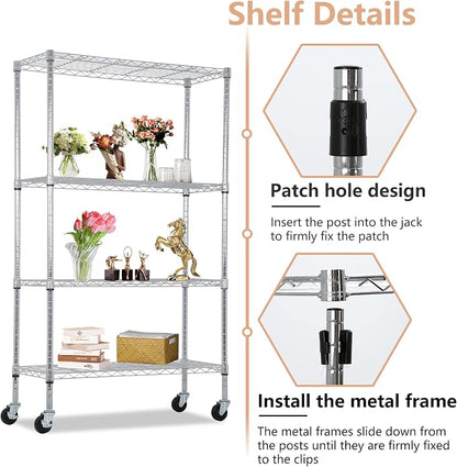 BestOffice | 4-Tier Wire Storage Shelves - Image 5
