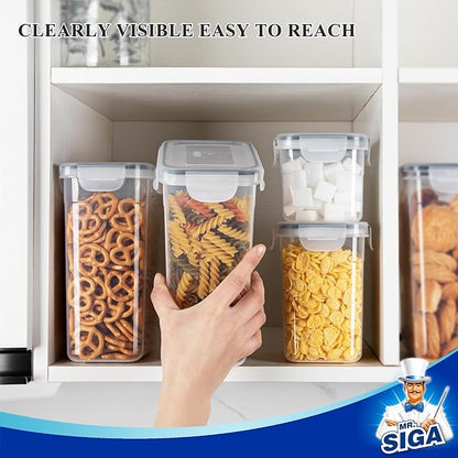 MR.SIGA 12 Pack Airtight Food Storage Container Set, BPA Free Kitchen Pantry - Image 5