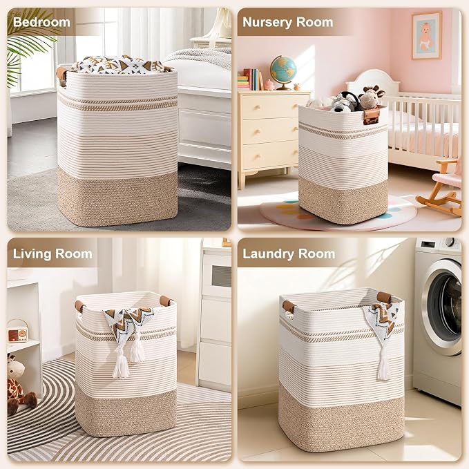 Laundry Hamper, 95L Tall Laundry Basket - Image 7