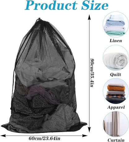 12-Pack Large Mesh Laundry Bags - Image 2
