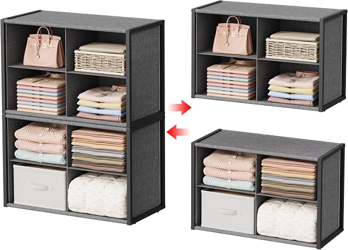 8-Cube Stackable Closet Storage & Organization Systems, Blankets and Bags in by keomaisyto