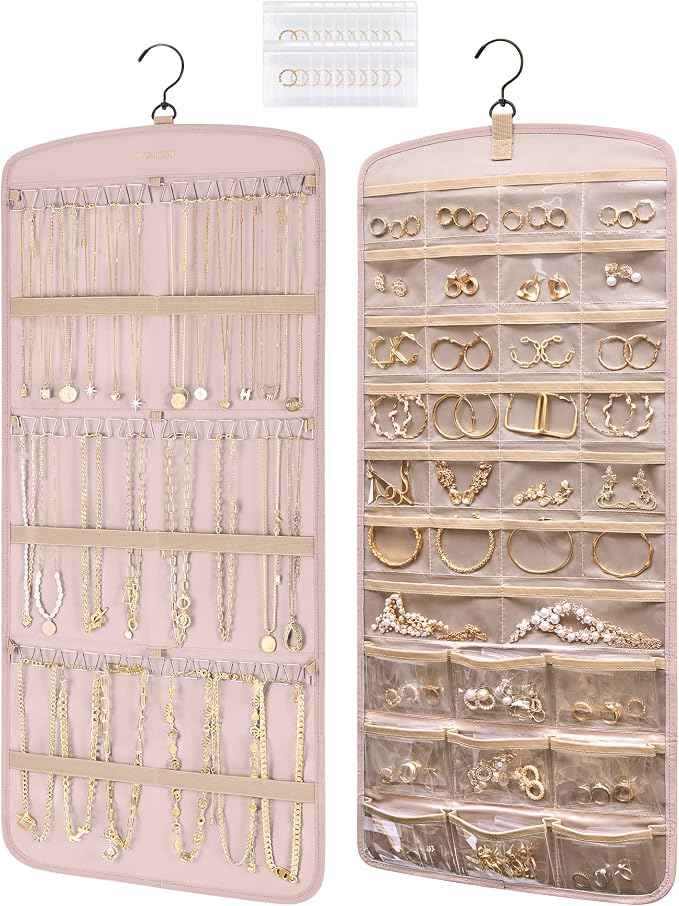 BAGSMART Hanging Jewelry Organizer, Necklace Holder Anti-tangle Earrings Rings by BAGSMART