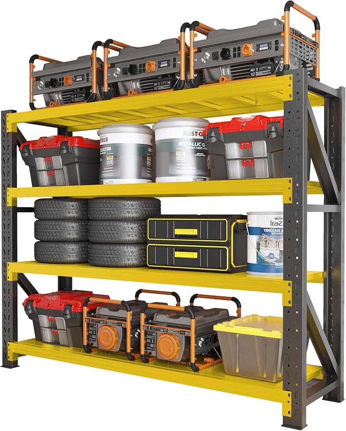5000LBS Garage Shelving Heavy Duty, 59” W Storage Shelves, 4-Tier Adjustable by SXJJAR