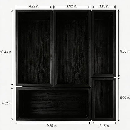 bamboo drawer organizer Set, expandable drawer dividers, wooden storage - Image 6