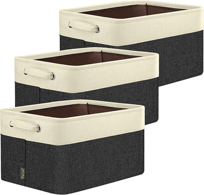 BALEINE 3 Pack Fabric Storage Bins by BALEINE