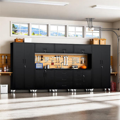 Garage Cabinet System | Heavy Duty Steel All-in-One Modular Garage Cabinet Set - Image 9