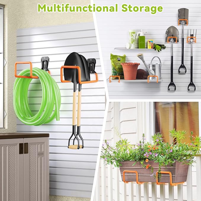 Hose Holder Stand Wall Mount, Metal Water Pipe Tube Hooks Rack - Image 6