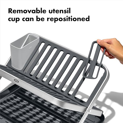 OXO Good Grips Aluminum Fold Flat Dish Drying Rack, - Image 5