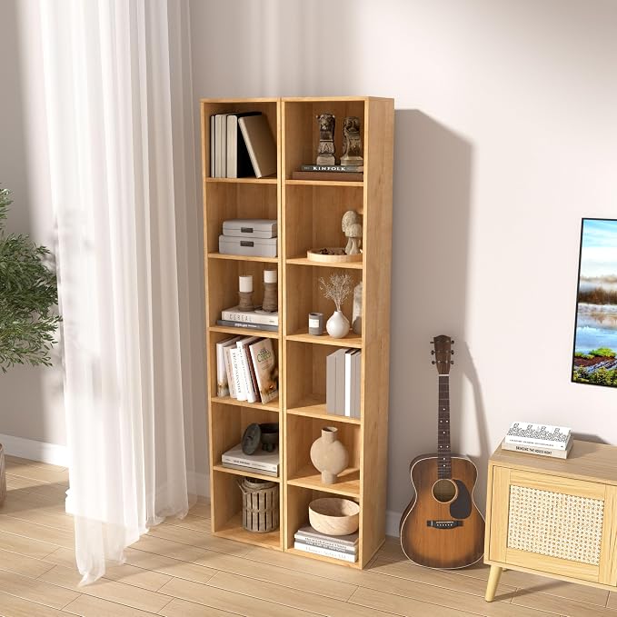 Wooden 6 Cube Storage Organizer, 6 Tier Storage Cubes Unit Display Cubby - Image 9