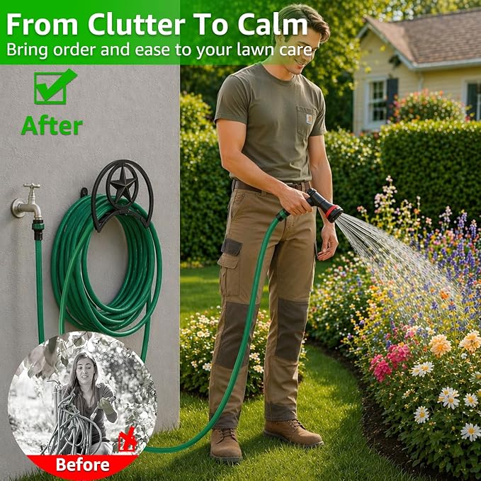 GOFORWILD Garden Hose Holder, Decorative Hose Butler Sturdy Water Hose Rack - Image 9
