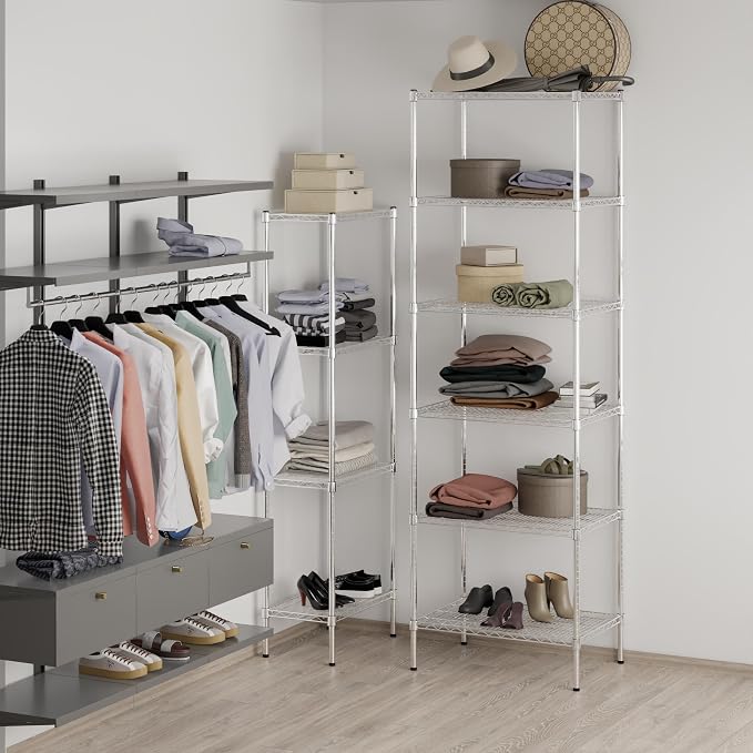 21" Deep x 30" Wide x 96" Height Wire Shelving Kit | 6-Tier | NSF Commercial - Image 2