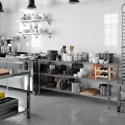 21" Deep x 72" Wide x 34" Height Wire Shelving Kit | 3-Tier | NSF Commercial - Image 8