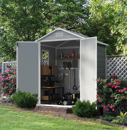 Devoko 6 x 4 FT Resin Outdoor Storage Shed - Image 6