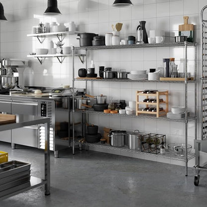 14" Deep x 72" Wide x 64" Height Wire Shelving Kit | 4-Tier | NSF Commercial - Image 2