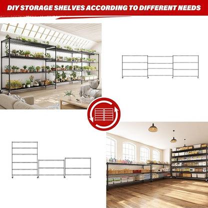 REIBII 82.6" H*60''W*17.7" D Steel Heavy Duty Wire Shelving - Image 7