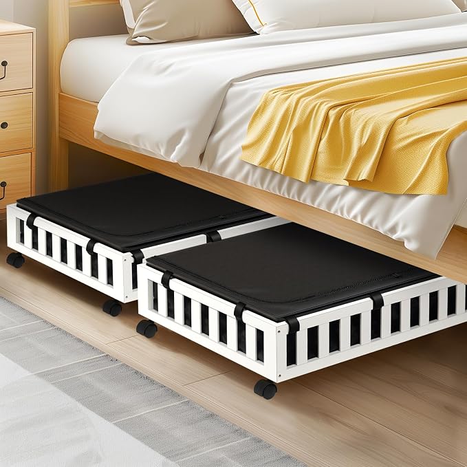 2 Pack Bamboo Under Bed Storage - Image 5
