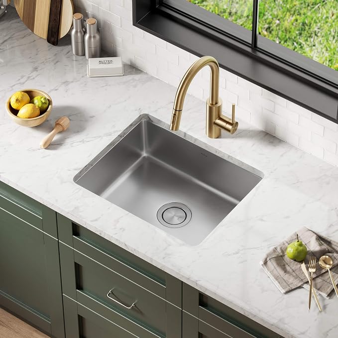 KRAUS Dex 21-inch Undermount 16 Gauge Stainless Steel Single Bowl Kitchen Sink - Image 7