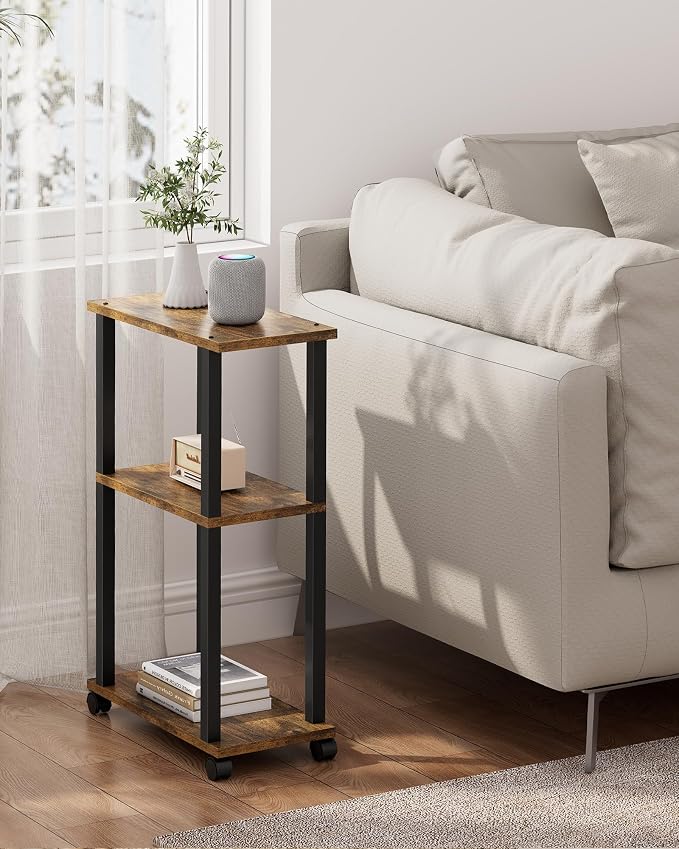 TUTOTAK Small Side Table, Narrow End Table, Bedside Table, Couch Side Table - Image 2