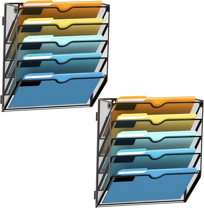 SUPEASY 5-Tier Wall File Holder Organizer by SUPEASY