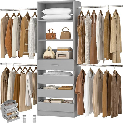Aheaplus Closet System, 4-9Ft Closet Organizer by Aheaplus
