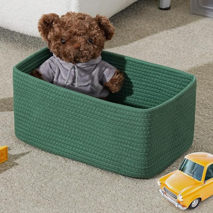 3-Pack Storage Baskets for Organizing | Woven Shelf Toy Basket | Rope Baskets - Image 5