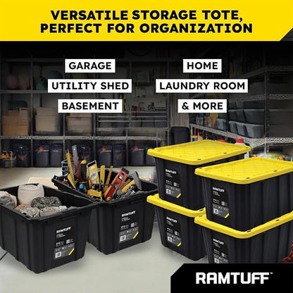 Ramtuff 4 Pack Heavy Duty Stackable Storage Container - Image 7