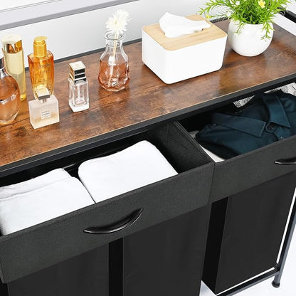 Laundry Sorter 3 Section, 180L Laundry Hamper Basket - Image 4